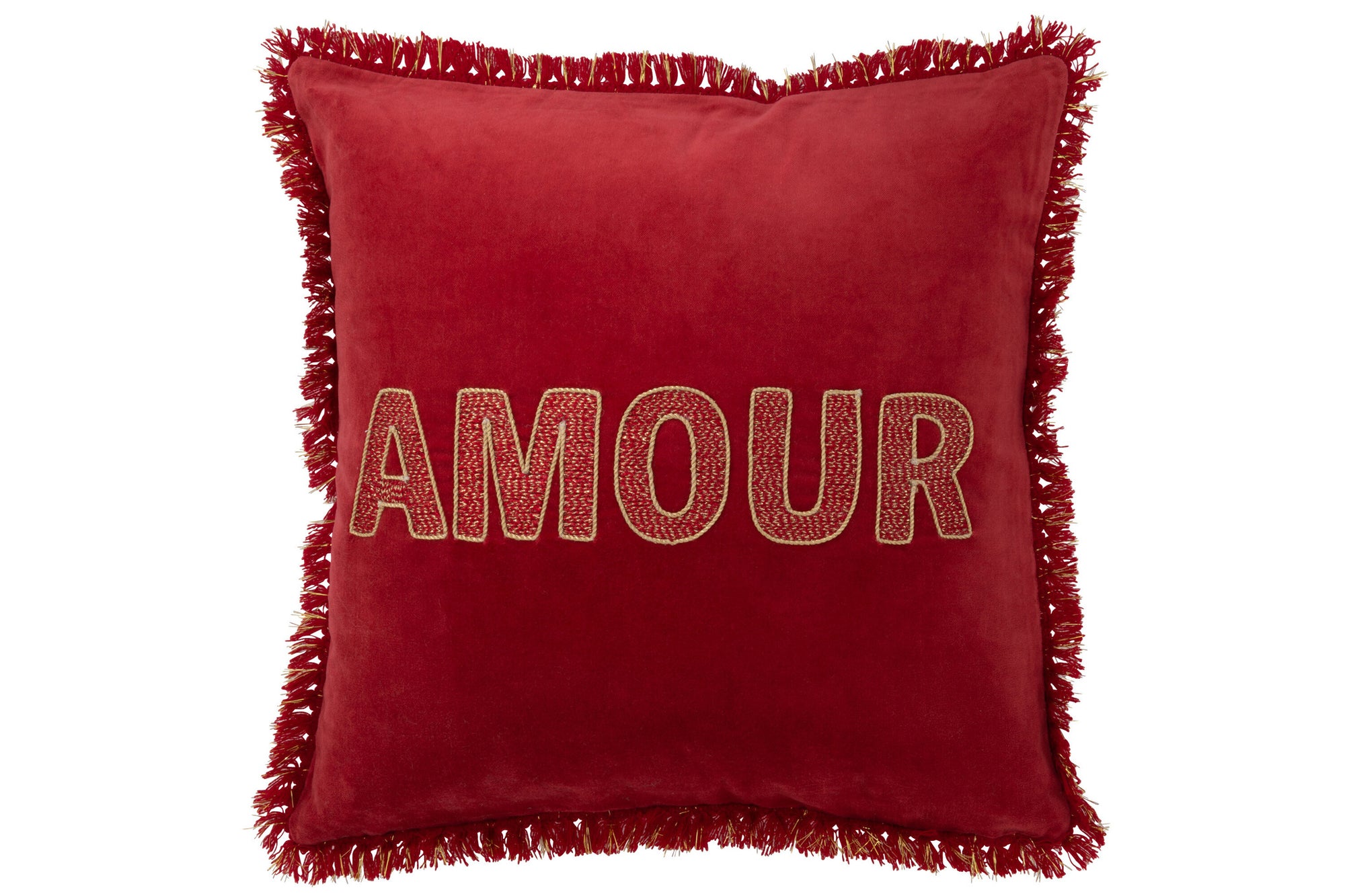 Kussen Amour Textiel Rood/Goud