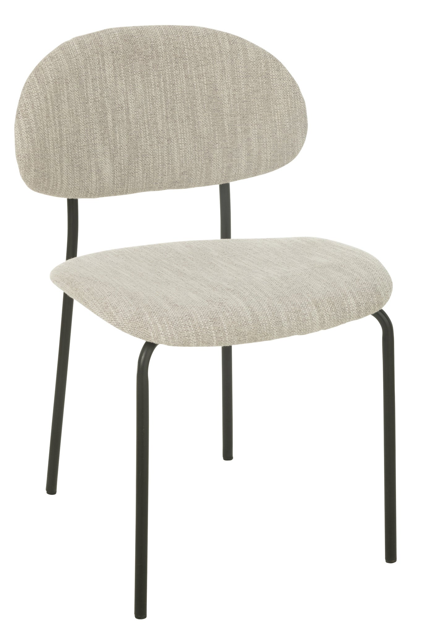 Eetkamerstoel Textiel/Metaal Beige