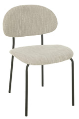 Eetkamerstoel Textiel/Metaal Beige