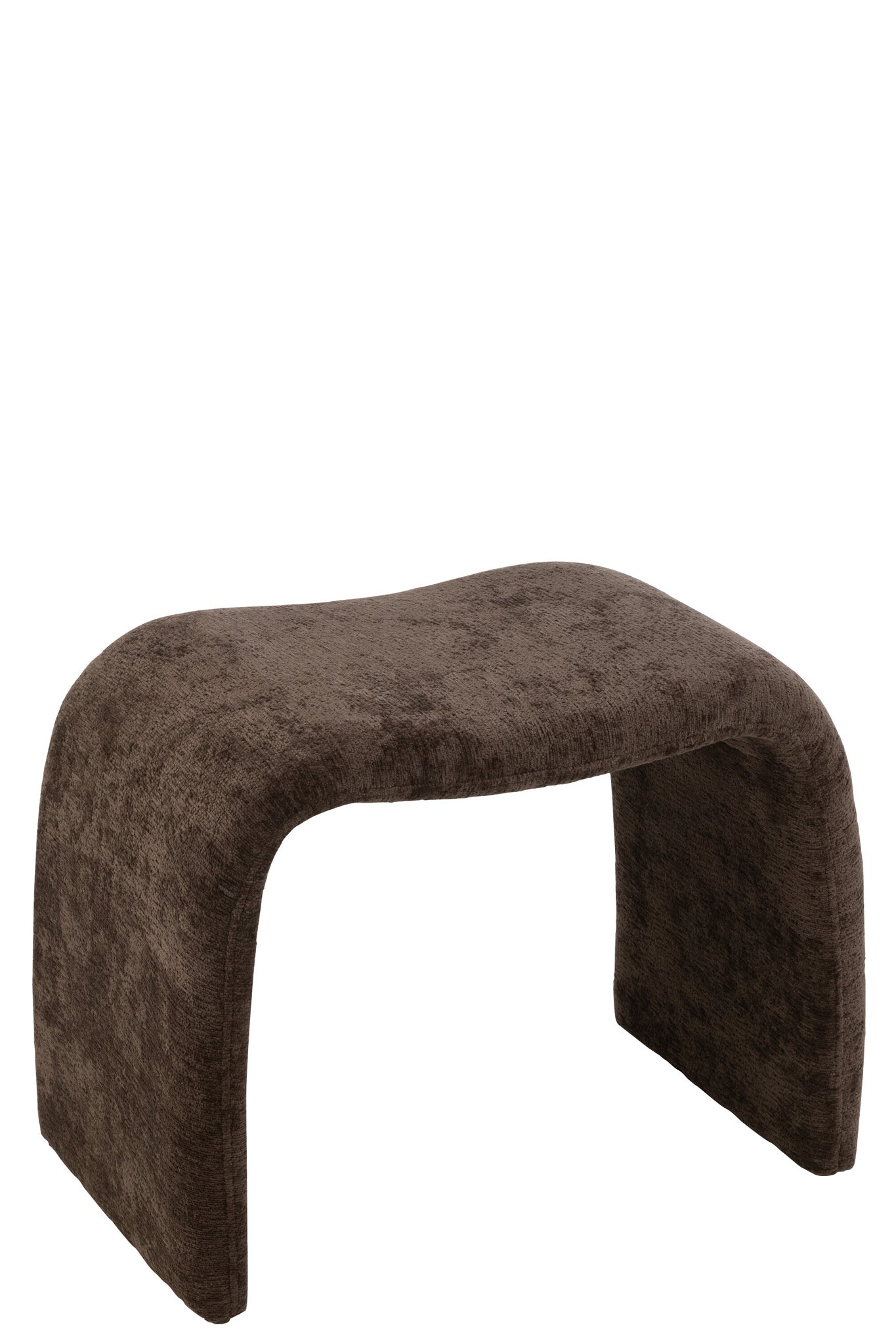 Kruk N-vorm textiel donkerbruin