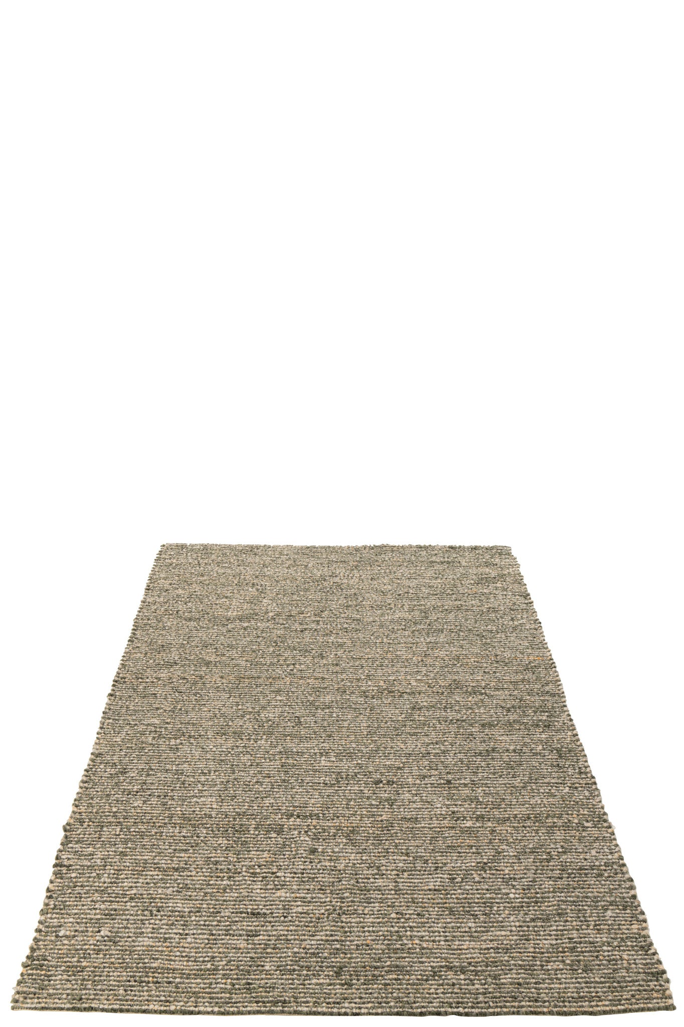Geweven polyester tapijt Ecru/Olijf