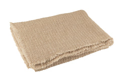 J-LINE PLAID MET RAFELIGE RANDEN KATOEN/POLYESTER BEIGE