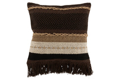 Kussen Etnisch Katoen Bruin/Zwart/Beige
