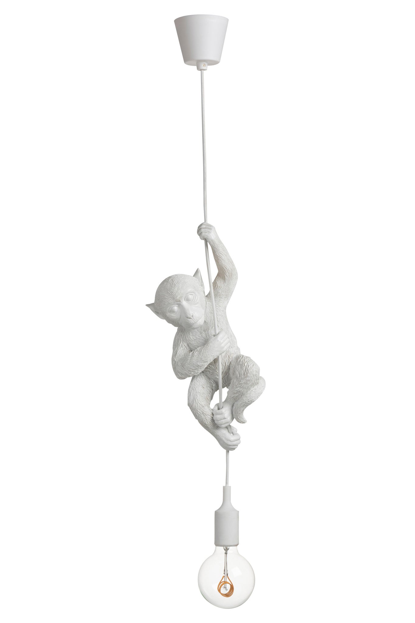 Hanglamp polyresin wit