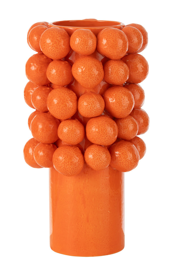 J-LINE VAAS ORANGES KERAMIEK ORANJE LARGE