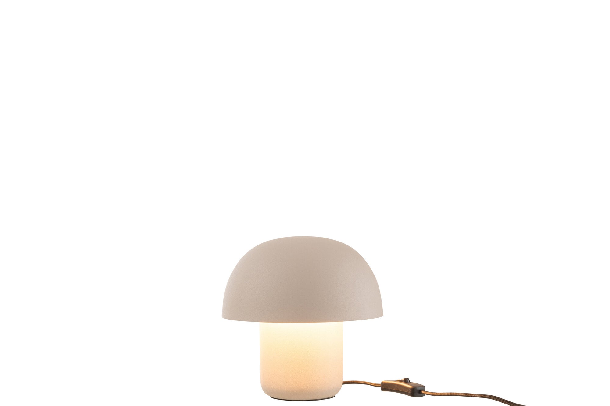 Tafellamp ijzer grijsbeige klein