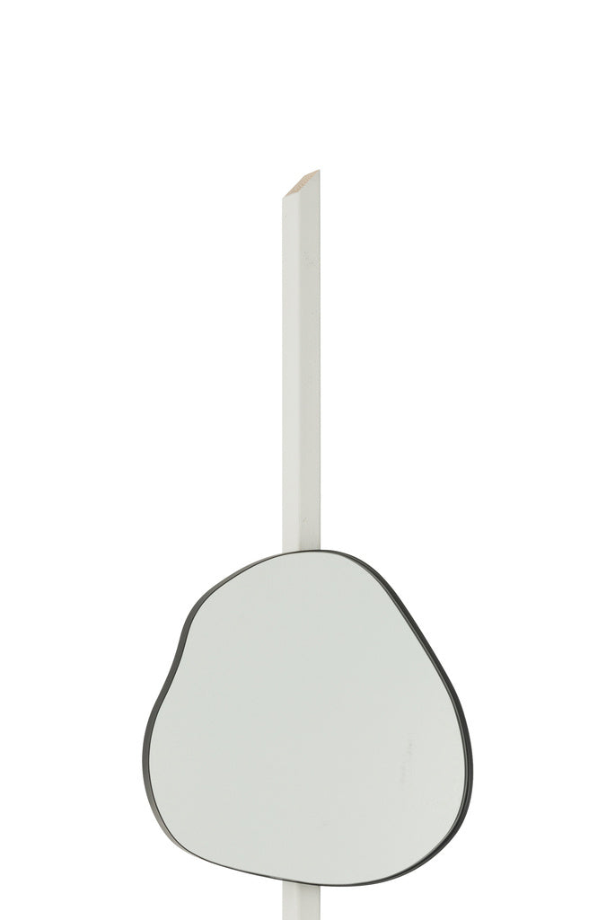 J-LINE WANDSPIEGEL EXTREMA IJZER/GLAS ZWART MEDIUM