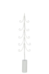 J-LINE BOOM LED CILINDER VOET IJZER WIT GROOT