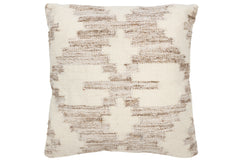 J-Line Kussen Ethnic Cross Wol/Katoen Crème/Beige