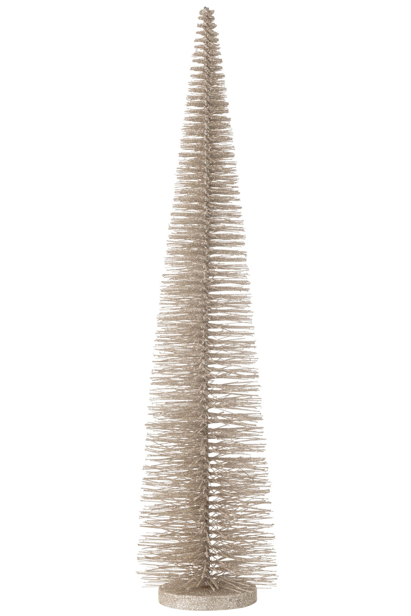 J-LINE KERSTBOOM DECO GLITTERS PLASTIC GREIGE GROOT