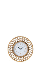 J-LINE WANDKLOK WONDER – ROTAN/PLYNATUUR/WIT KLEIN