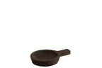 Schotel Ronde Handgreep Paulownia Hout Donkerbruin Klein