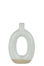 J-LINE VAZE CIRCLE – PORSELEIN WIT/BEIGE LARGE