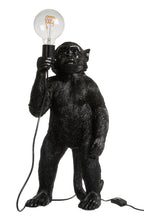 Staande apenlamp van polyresin, zwart