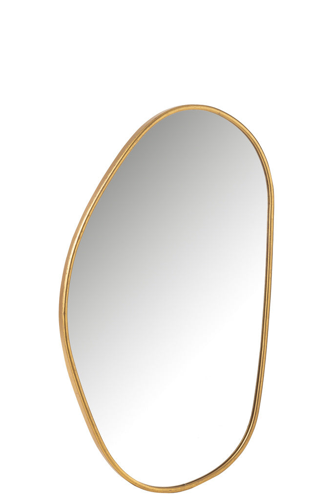  J-LINE SPIEGEL ABSTRACT MDF/GLAS GOUD LARGE