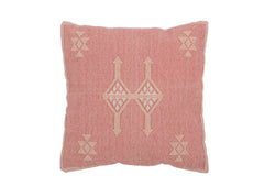 J-LINE KUSSEN DIAMANTEN + PIJLEN – KATOEN/POLYESTER – PERZIKROZE – 45 CM