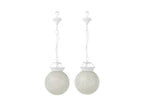 J-LINE HANGLAMP EKI MOZAÏEKGLAS WIT KLEIN (SET VAN 2