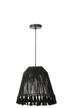 Hanglamp Celia jute zwart klein