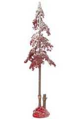 J-LINE KERSTBOOM DECO GROTE BESSEN PLASTIC ROOD GROOT