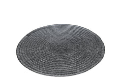 Placemat Ronde Gevlochten Zwart