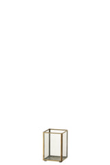 J-LINE KANDELAAR – GLAS/METAAL BRONS – SMALL