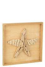 J-LINE WANDDECORATIE ZEESTER HOUT NATUREL