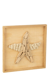 J-LINE WANDDECORATIE ZEESTER HOUT NATUREL