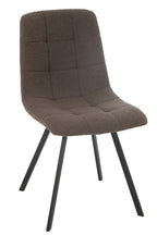 Eetkamerstoel Clark Metaal/Polyester Bruin