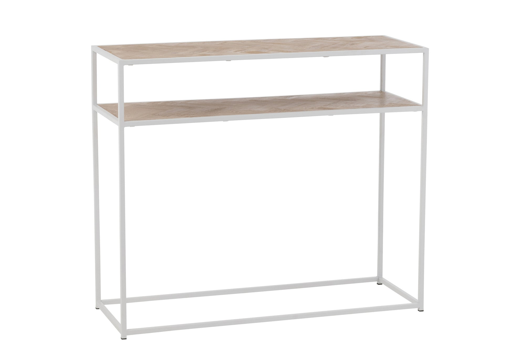 Console Zigzag Hout/Metaal Natuurlijk/Wit