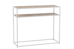 Console Zigzag Hout/Metaal Natuurlijk/Wit
