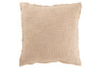 Kussen met rafelige randen Katoen/Polyester Beige