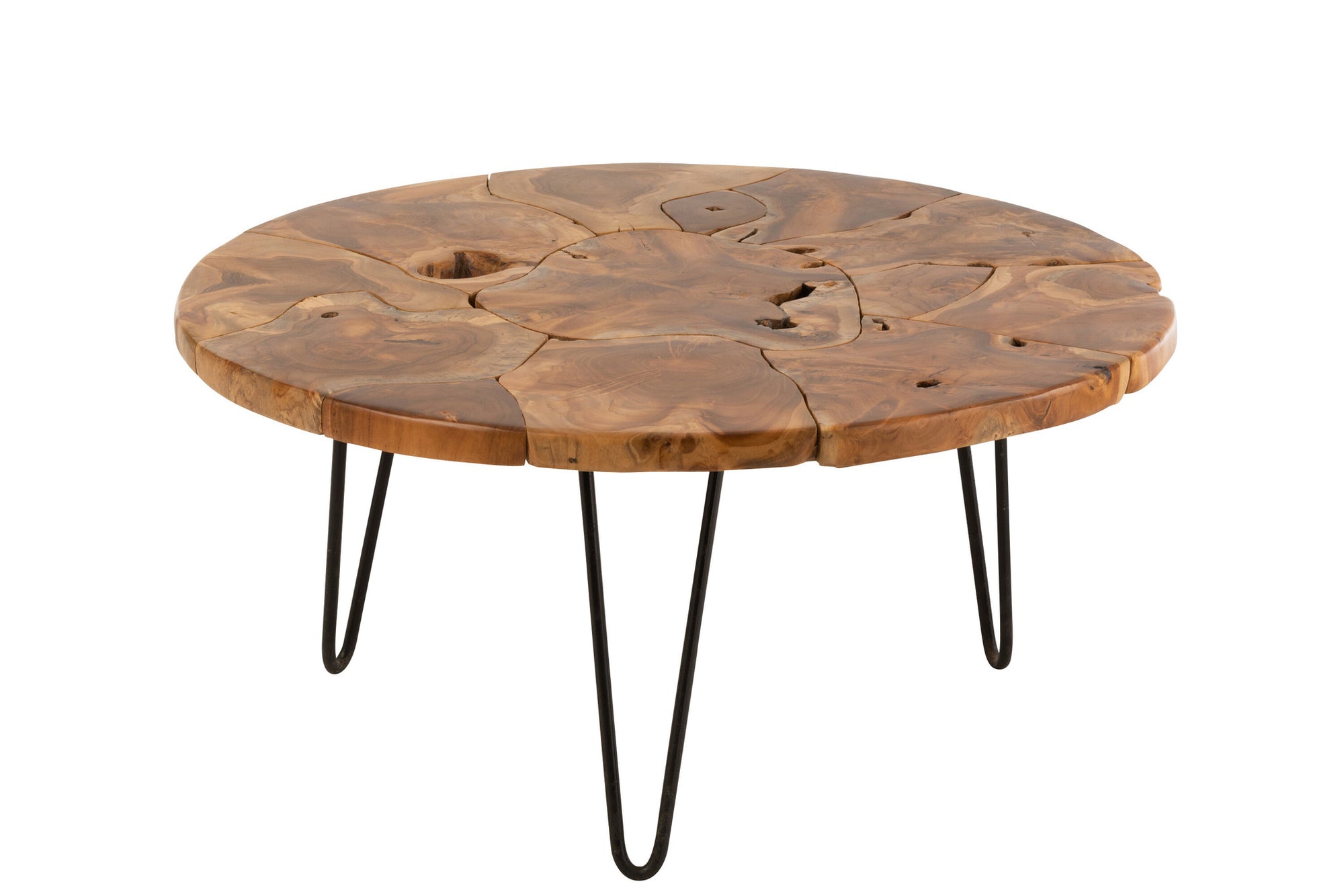 Salontafel Samuel Rond Teakhout Bruin