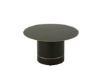 Salontafel Cyll-basis met gouden rand Ronde ijzeren zwarte/gouden kleur Klein