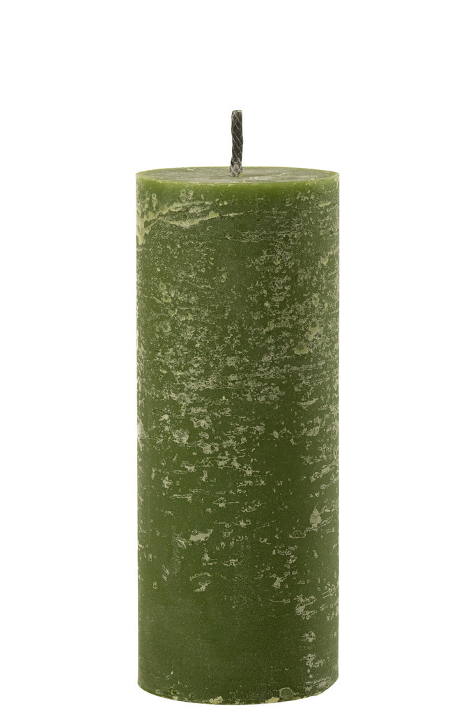 J-LINE BUITENKAARS PILLAR PARAFINE GROEN GROOT – 45 UUR