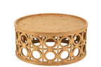 Salontafel met houtsnijwerk van vurenhout/MDF natuurlijk