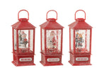 J-LINE SNEEUWBOL LANTAARN LED KERST HARS – ASSORTIMENT VAN 3