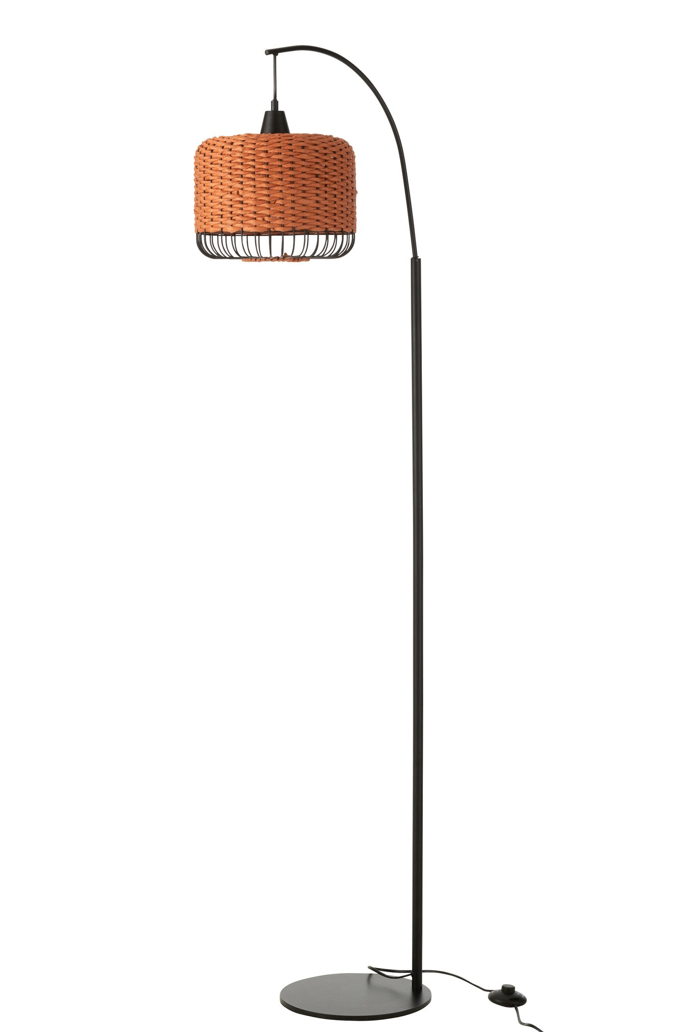 Vloerlamp lantaarn metaal oranje