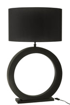 Tafellampvoet rond aluminium zwart