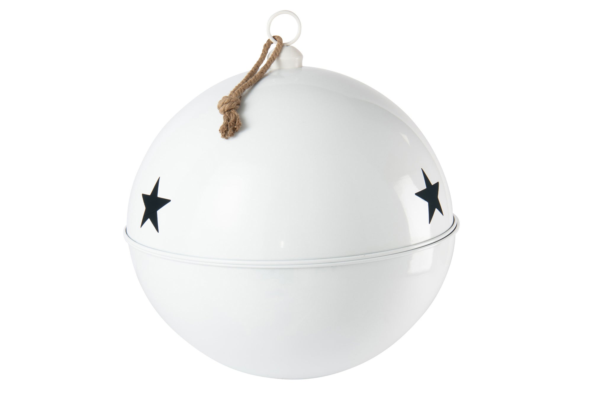 J-LINE KERSTBAL HELDER BAL IJZER WIT EXTRA GROOT - Copy
