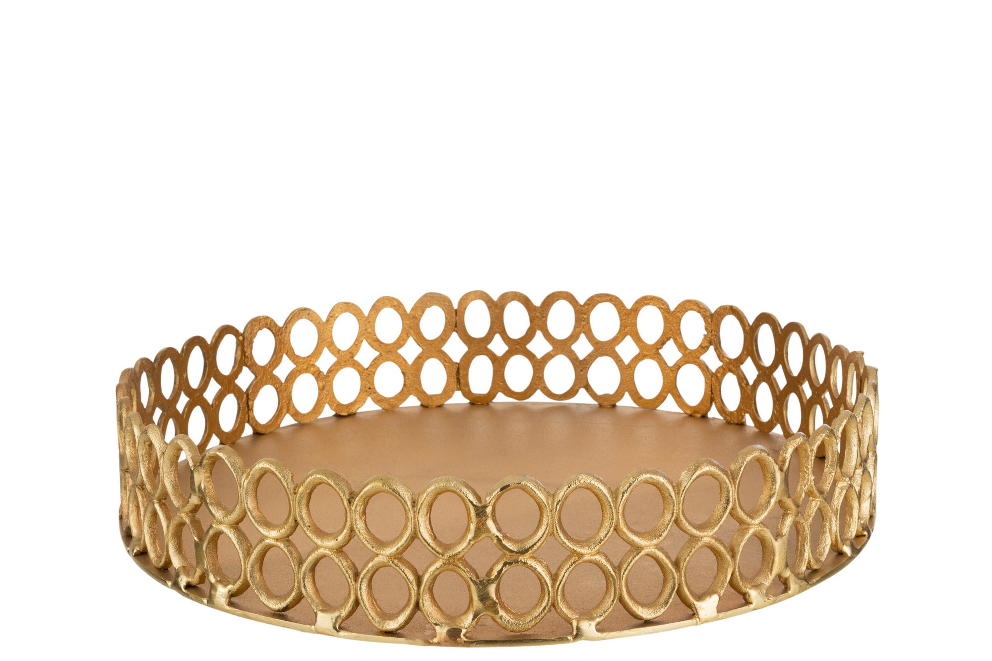 J-LINE LADE RONDE RINGEN ALUMINIUM GOUD
