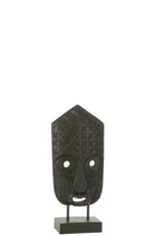  J-Line Masker op Voet Albasia Hout Zwart Klein
