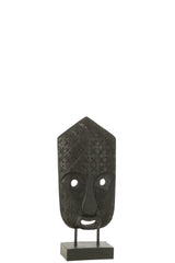  J-Line Masker op Voet Albasia Hout Zwart Klein