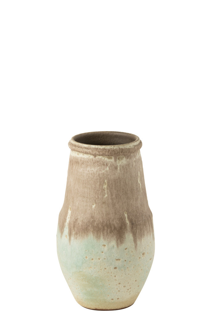 J-LINE VAAS NICE – KERAMIEK AQUA/GREY – SMALL