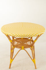 Eettafel rotan geel/wit