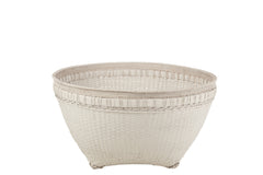 J-LINE MAND EXTRA LARGE ROND ROTAN WIT