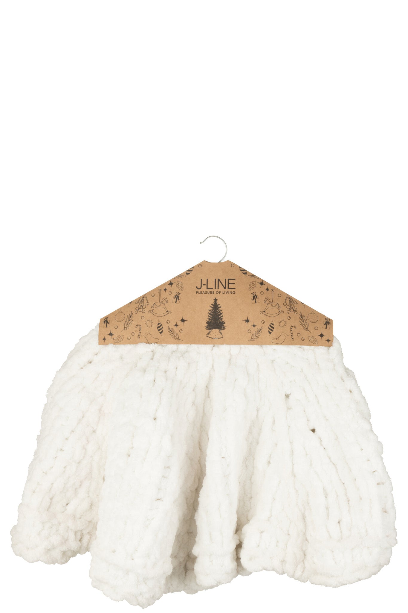 J-LINE KERSTBOOMROK GEBREID POLYESTER WIT