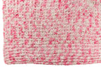 J-LINE DEKEN GEBREID POLYESTER ROZE/WIT