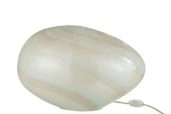 Witte ovale parelglazen lamp