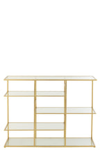 J-LINE CONSOLE IJZER/GLAS GOUDKLEURIG