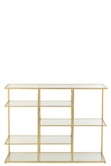 J-LINE CONSOLE IJZER/GLAS GOUDKLEURIG
